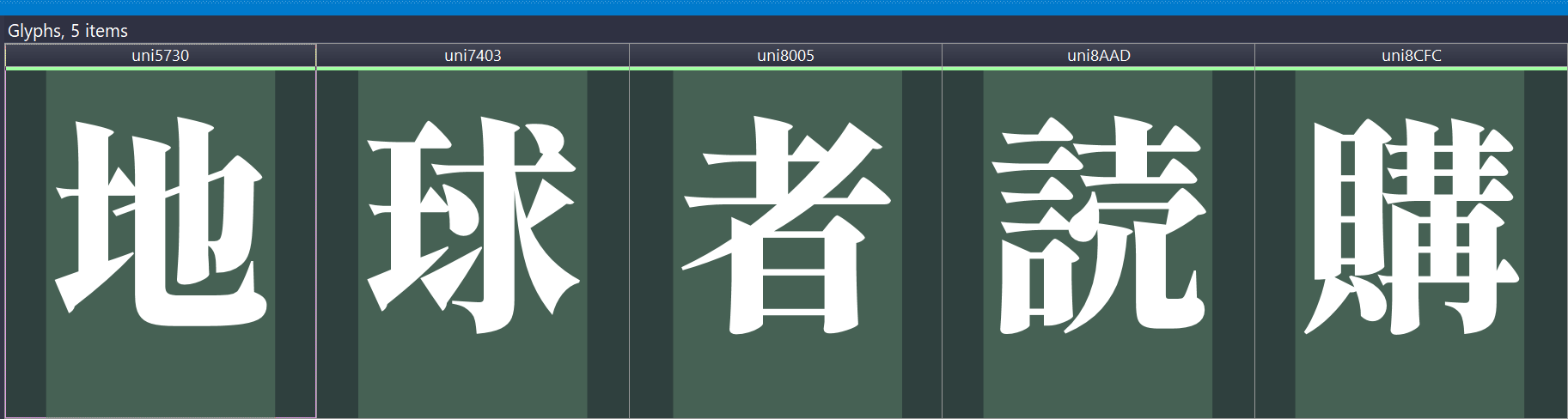 Glyphs we need