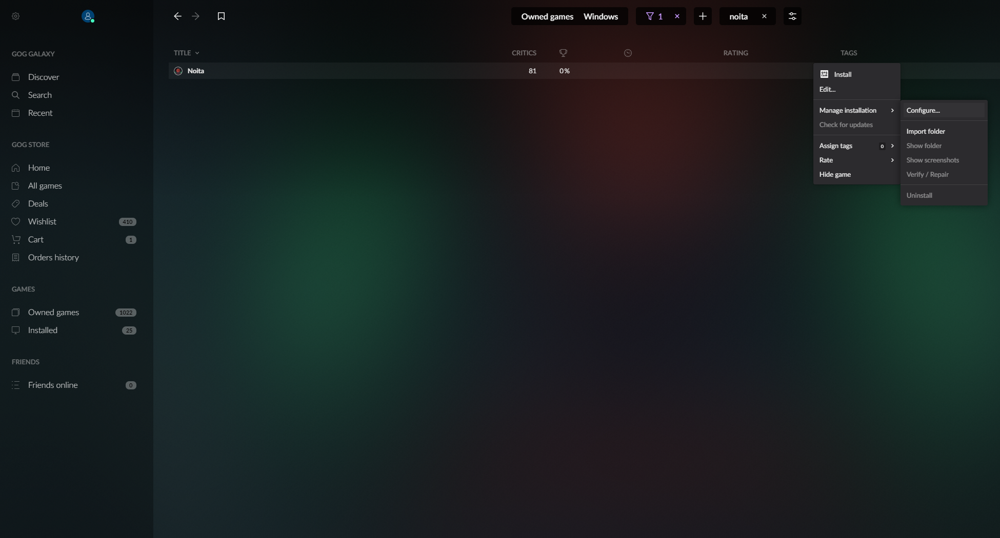 GOG Configuration
