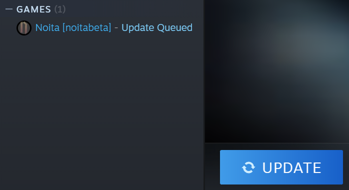 Updating Noita beta